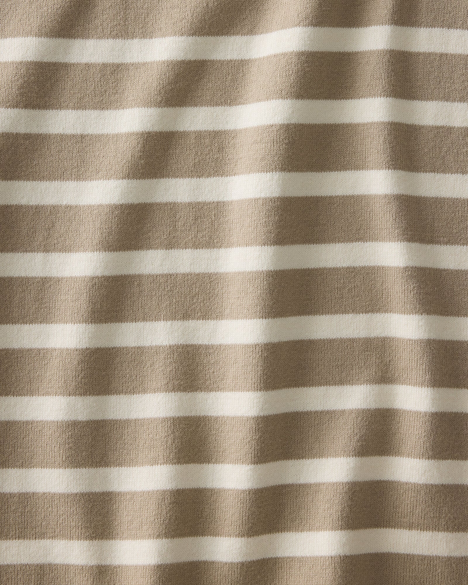 SLEIGH STRIPE/PURE TAUPE ORGANIC COTTON FUNNEL NECK STRIPED PULLOVER | Talbots outlet