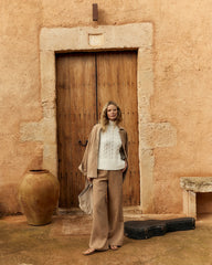 NIGHTFALL|ROPE LINEN BLEND DOBBY WIDE LEG PANTS | Talbots near me