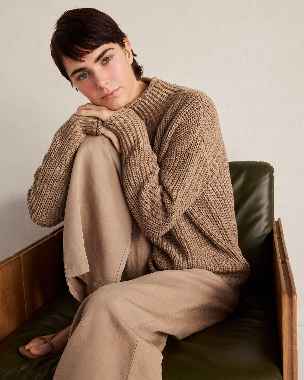 NIGHTFALL|ROPE LINEN BLEND DOBBY WIDE LEG PANTS | Talbots near me