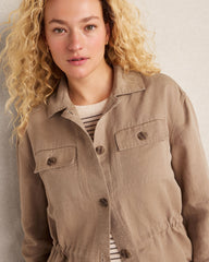 ROPE LINEN BLEND DOBBY JACKET | Talbots for sale