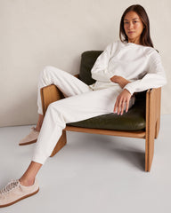 IVORY SOFT-BRUSHED FLEECE PLEATED CREWNECK | Talbots near me
