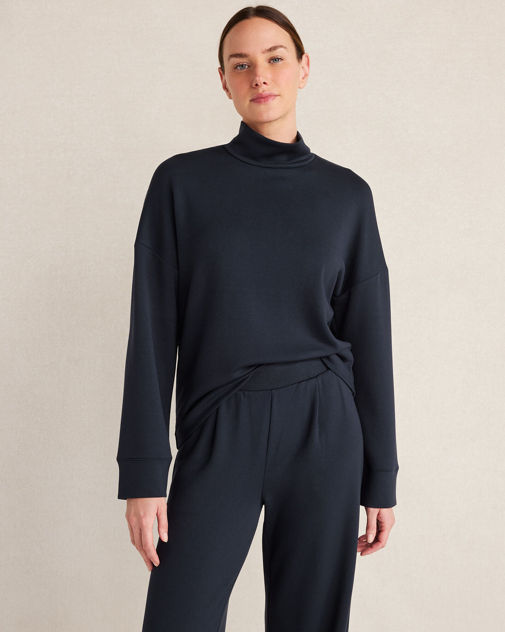 NIGHTFALL SOFT KNIT MOCK NECK TOP | Talbots discount