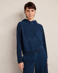 DARK INDIGO WASH INDIGO COTTON TERRY HOODIE | Talbots on sale