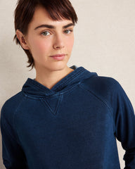 DARK INDIGO WASH INDIGO COTTON TERRY HOODIE | Talbots on sale