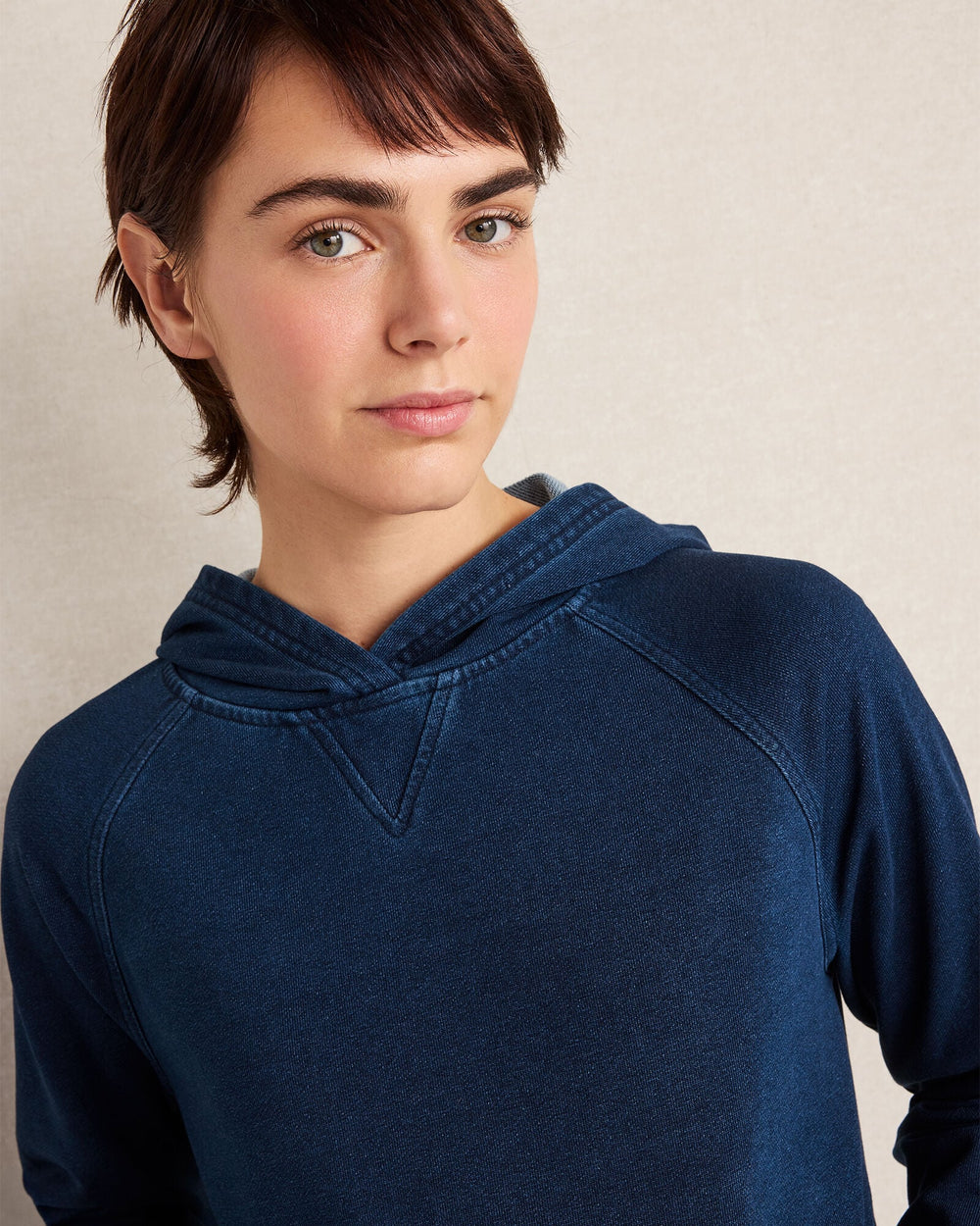 DARK INDIGO WASH INDIGO COTTON TERRY HOODIE | Talbots near me