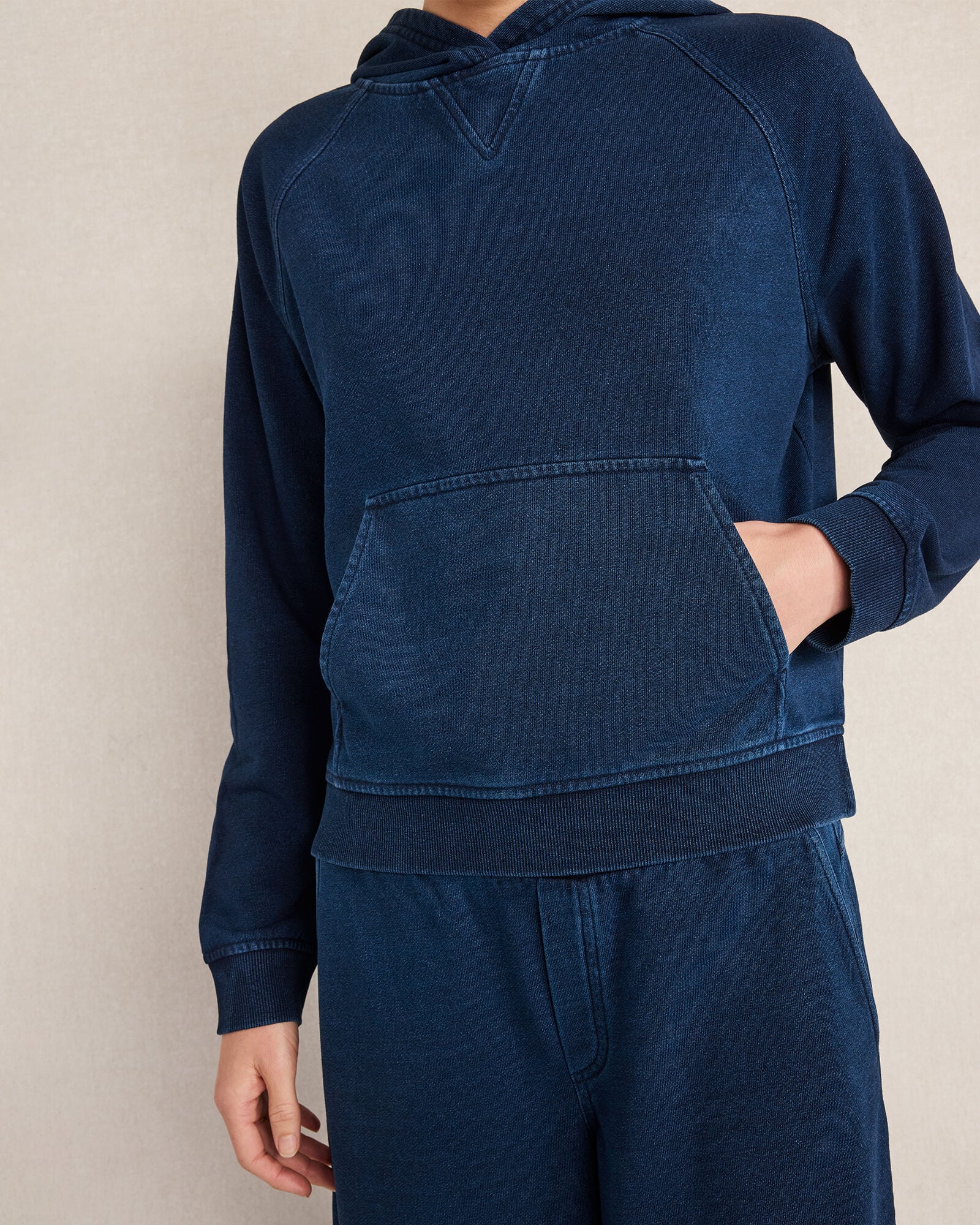 DARK INDIGO WASH INDIGO COTTON TERRY HOODIE | Talbots on sale