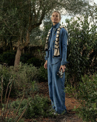 INDIGO WASH ORGANIC COTTON DENIM BARREL LEG PANTS | Talbots outlet