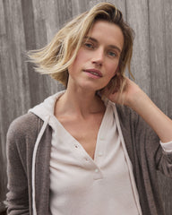 SOFT PEARL FEATHERWEIGHT CASHMERE HOODIE | Talbots discount