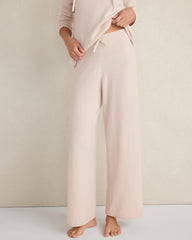 SOFT PEARL FEATHERWEIGHT CASHMERE WIDE LEG PANTS | Talbots US