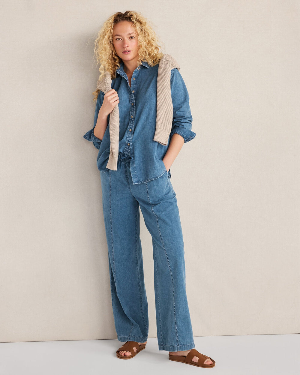 INDIGO WASH THE DAILY SHIRT IN ORGANIC COTTON DENIM | Talbots outlet