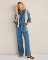 INDIGO WASH THE DAILY SHIRT IN ORGANIC COTTON DENIM | Talbots on sale