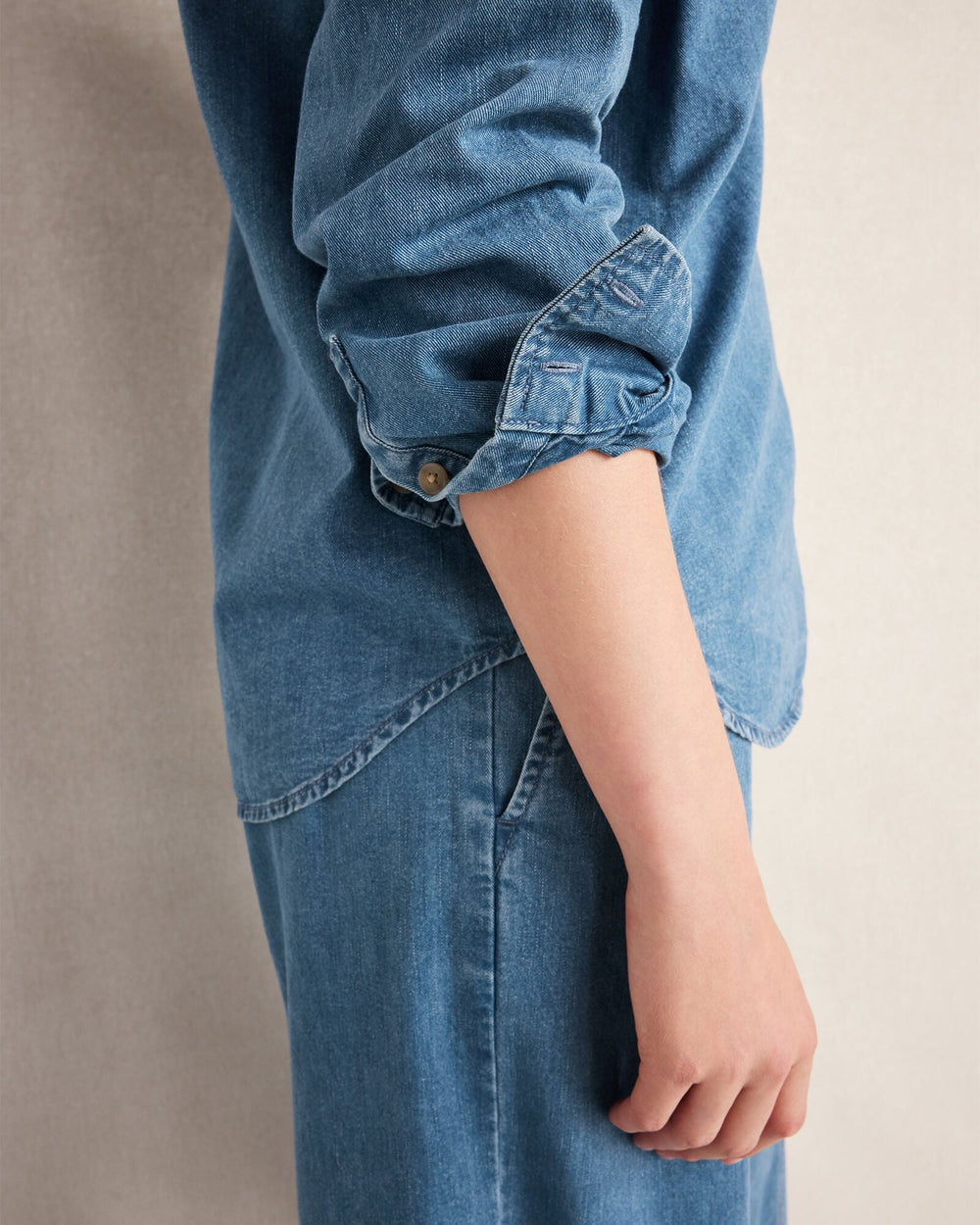 INDIGO WASH THE DAILY SHIRT IN ORGANIC COTTON DENIM | Talbots on sale