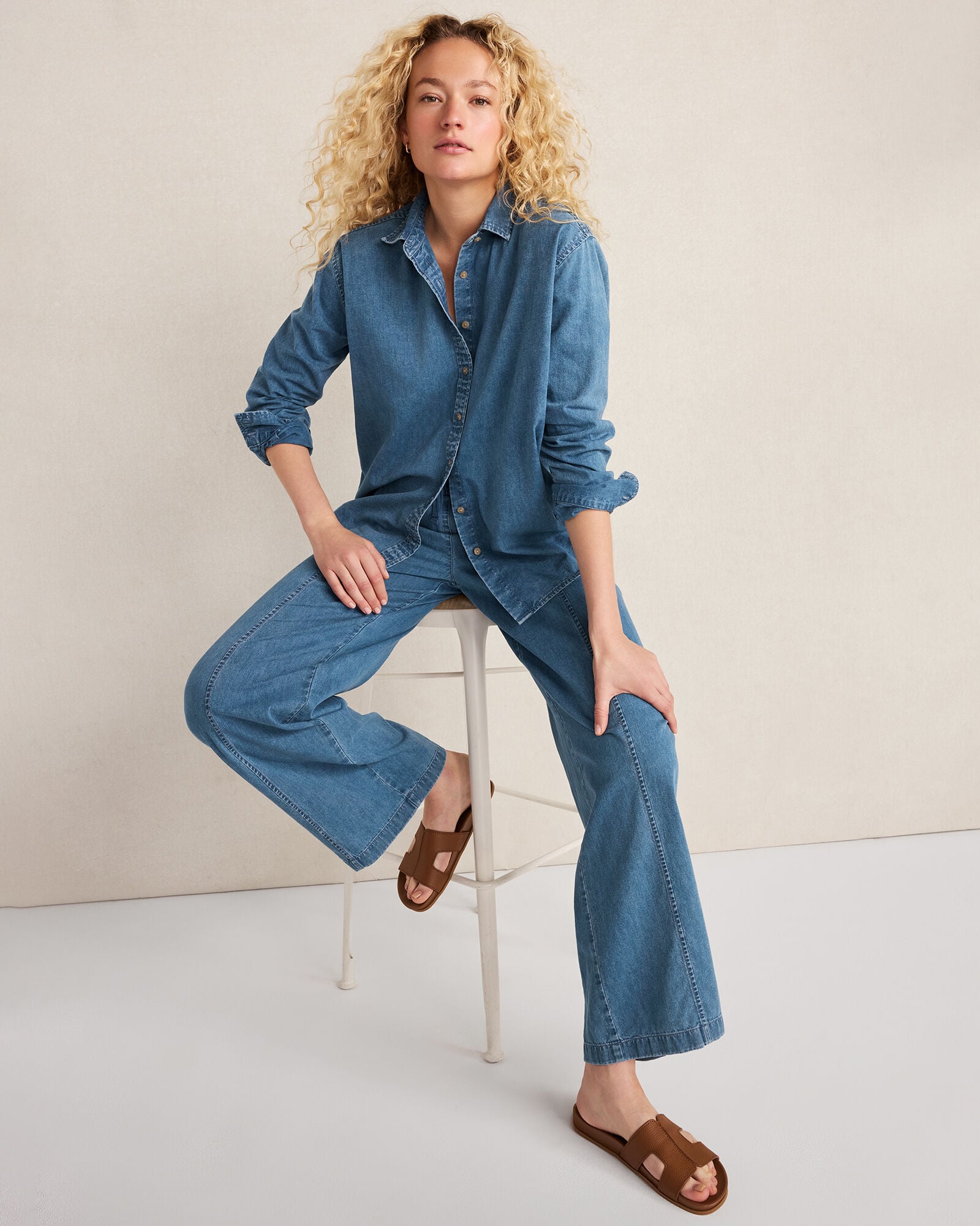 INDIGO WASH THE DAILY SHIRT IN ORGANIC COTTON DENIM | Talbots outlet