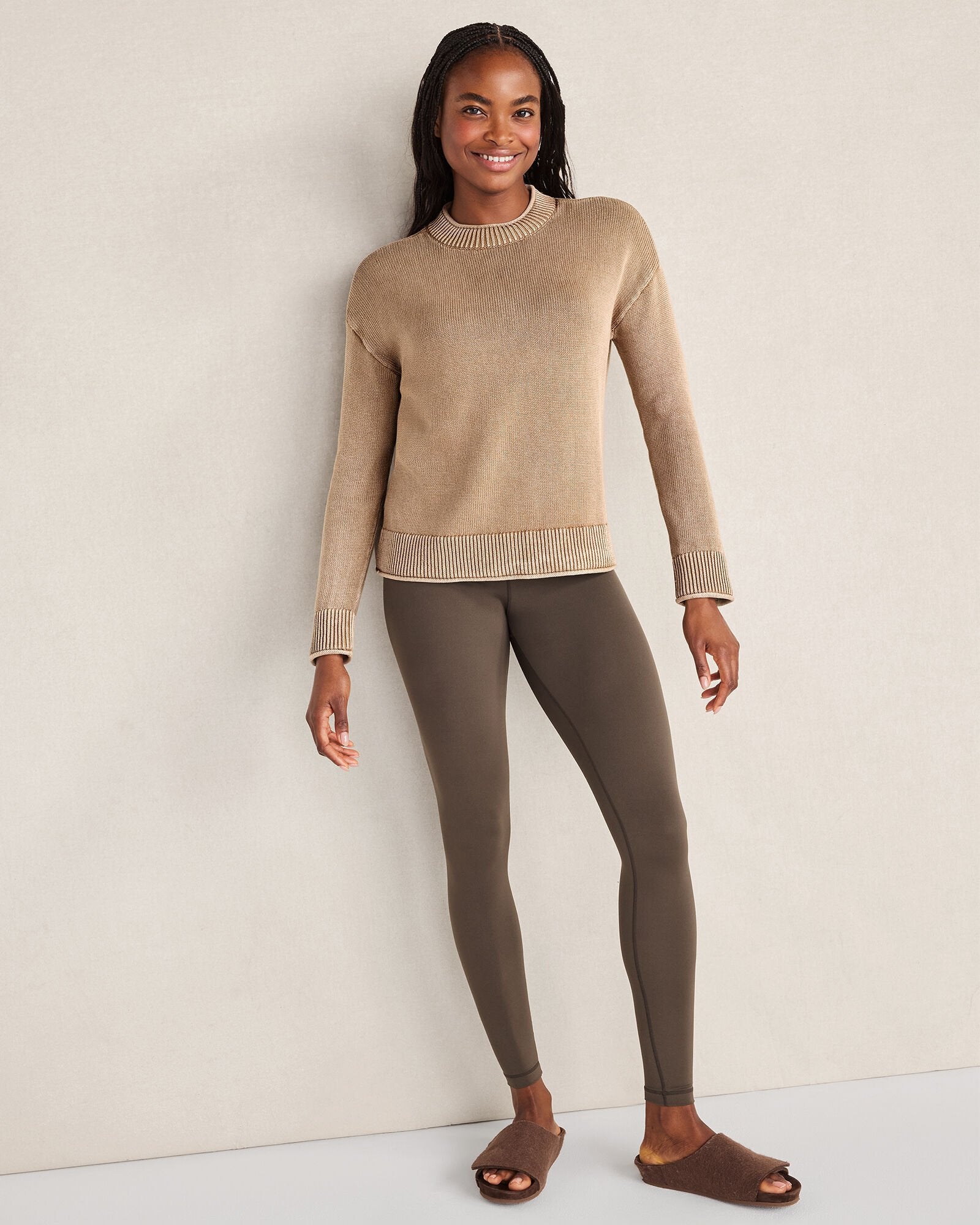 GARMENT DYE ROPE|GARMENT DYE WAVE GARMENT-DYED ORGANIC COTTON ROLL NECK SWEATER | Talbots sale