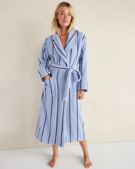 WAVE/NIGHTFALL PLUSH TERRY STRIPED ROBE | Talbots outlet