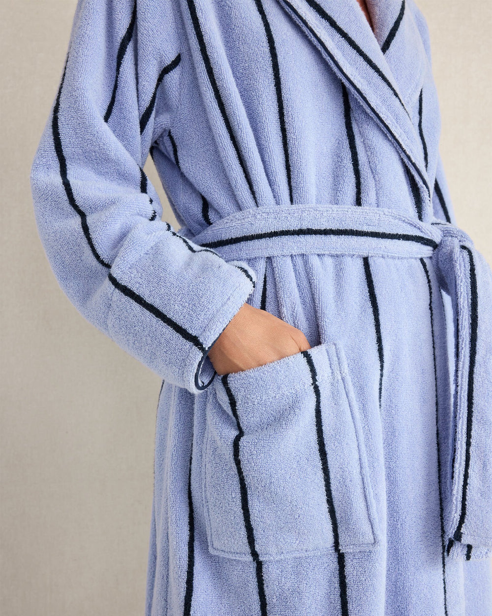WAVE/NIGHTFALL PLUSH TERRY STRIPED ROBE | Talbots outlet