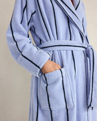 WAVE/NIGHTFALL PLUSH TERRY STRIPED ROBE | Talbots sale