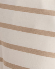 IVORY/WAVE|IVORY/WILLOW BARK BRUSHED COTTON INTERLOCK STRIPE PANTS | Talbots sale