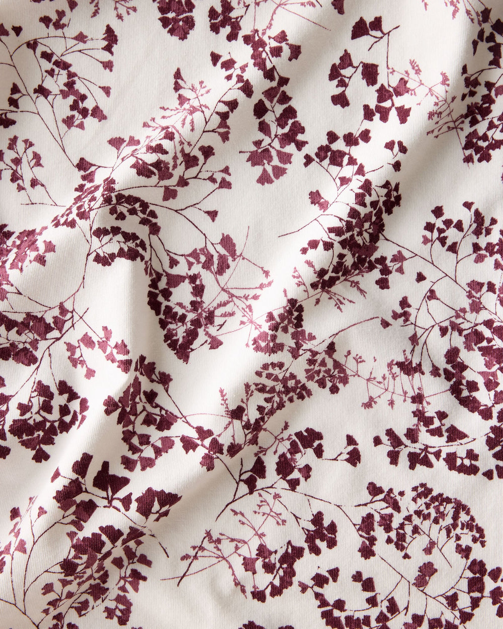 IVORY/RED WINE ORGANIC COTTON JERSEY BLUSHING BLOOMS PAJAMA SHIRT | Talbots near me