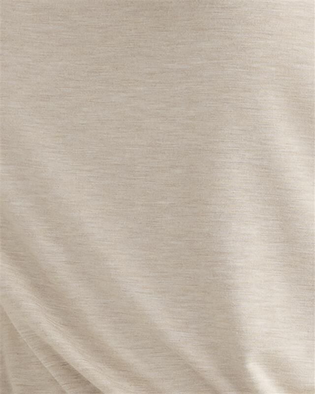 NIGHTFALL|PURE TAUPE HTHR CALM & COOL LONG SLEEVE PAJAMA TOP | Talbots US