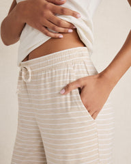 PURE TAUPE HTHR/WHITE CALM & COOL HEATHERED STRIPE PAJAMA PANTS | Talbots near me