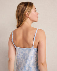 WATERCOLOR WAVE MULTI ORGANIC COTTON JERSEY WATERCOLOR WAVE SLEEP DRESS | Talbots outlet