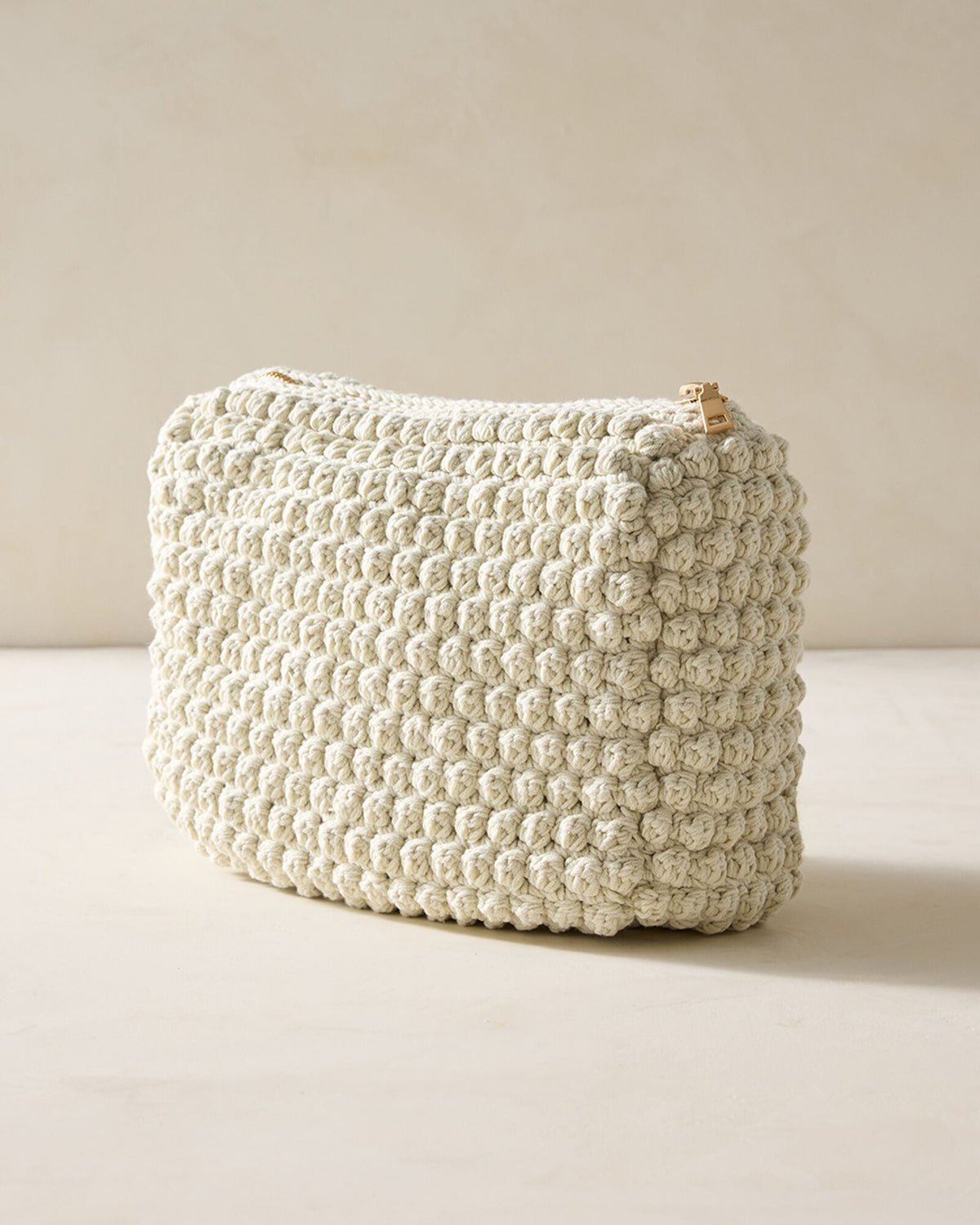 NATURAL BOBBLE KNIT POUCH | Talbots online